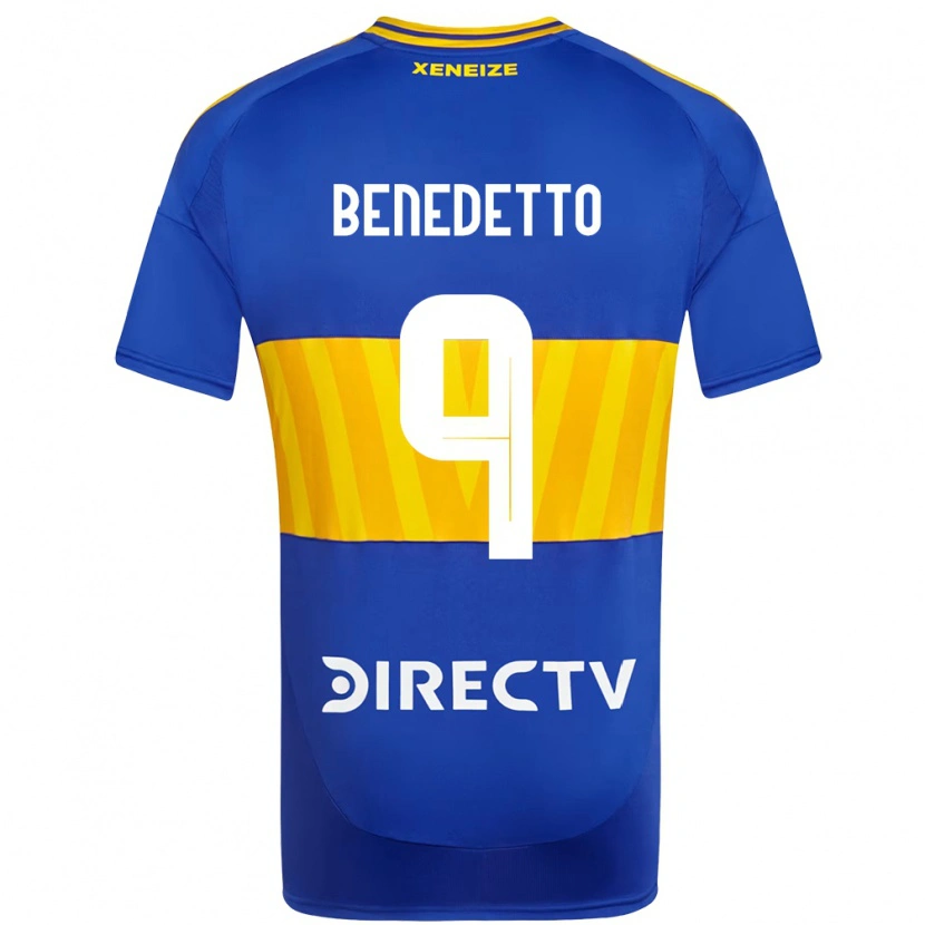 Danxen Dzieci Dario Benedetto #9 Biały Niebieski Domowa Koszulka 2025/26 Koszulki Klubowe