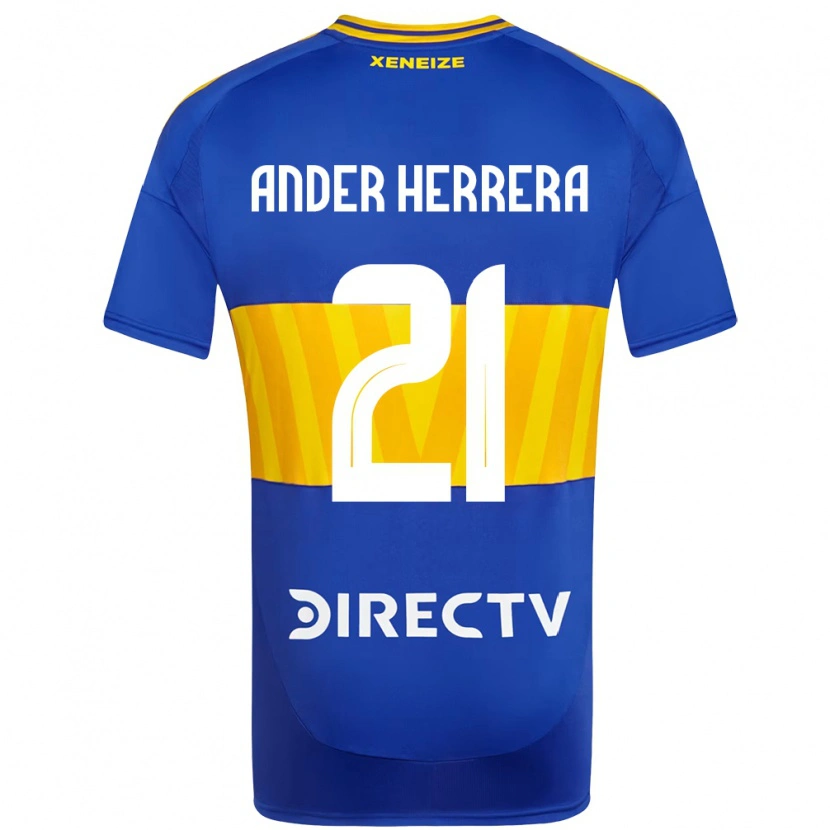 Danxen Dzieci Ander Herrera #21 Biały Niebieski Domowa Koszulka 2025/26 Koszulki Klubowe