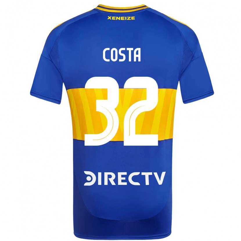 Danxen Dzieci Ayrton Costa #32 Biały Niebieski Domowa Koszulka 2025/26 Koszulki Klubowe