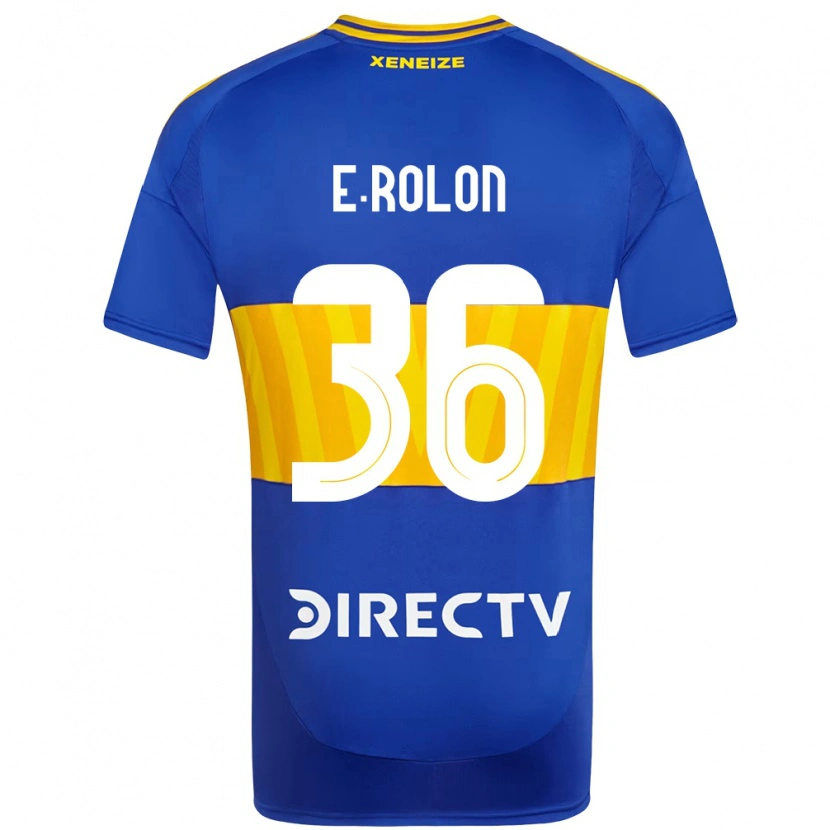 Danxen Dzieci Esteban Rolón #36 Biały Niebieski Domowa Koszulka 2025/26 Koszulki Klubowe