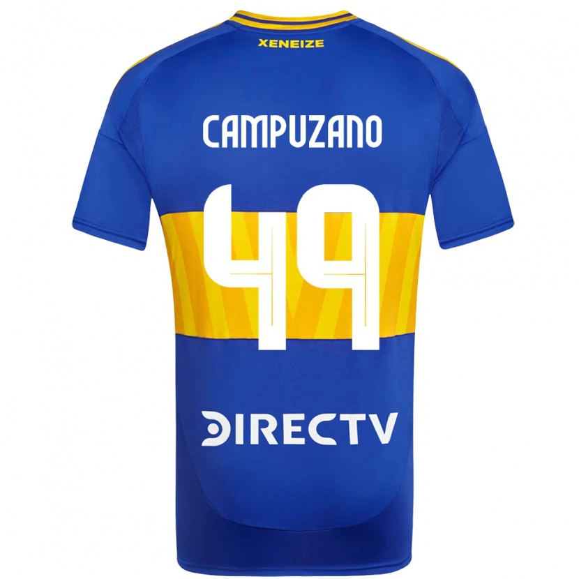Danxen Dzieci Jorman Campuzano #49 Biały Niebieski Domowa Koszulka 2025/26 Koszulki Klubowe