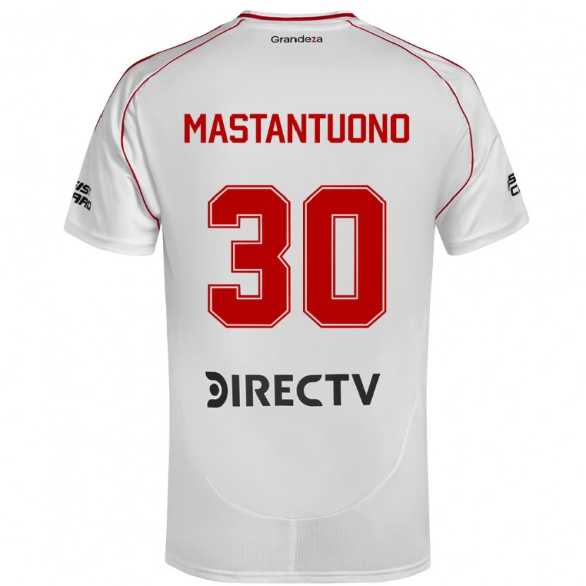 Danxen Dzieci Franco Mastantuono #30 Burgundzki Magenta Domowa Koszulka 2025/26 Koszulki Klubowe