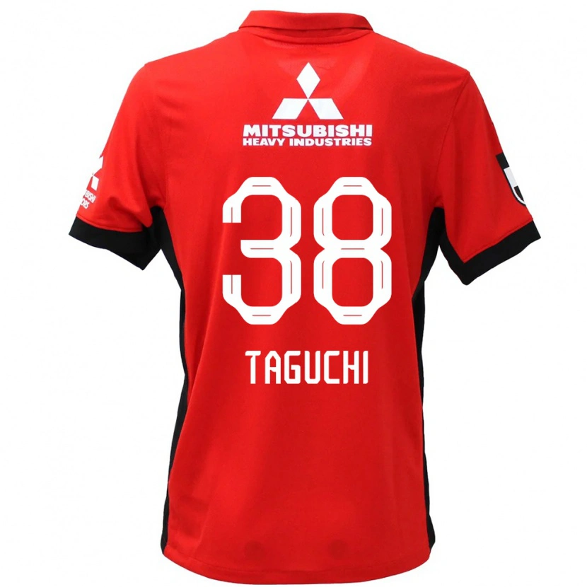 Danxen Dzieci Keita Taguchi #38 Biały Czarny Domowa Koszulka 2025/26 Koszulki Klubowe