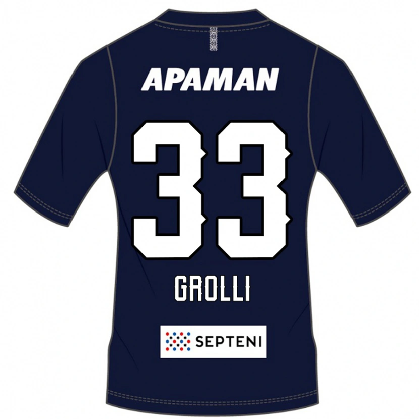 Danxen Dzieci Douglas Grolli #33 Jasnoszary Domowa Koszulka 2025/26 Koszulki Klubowe