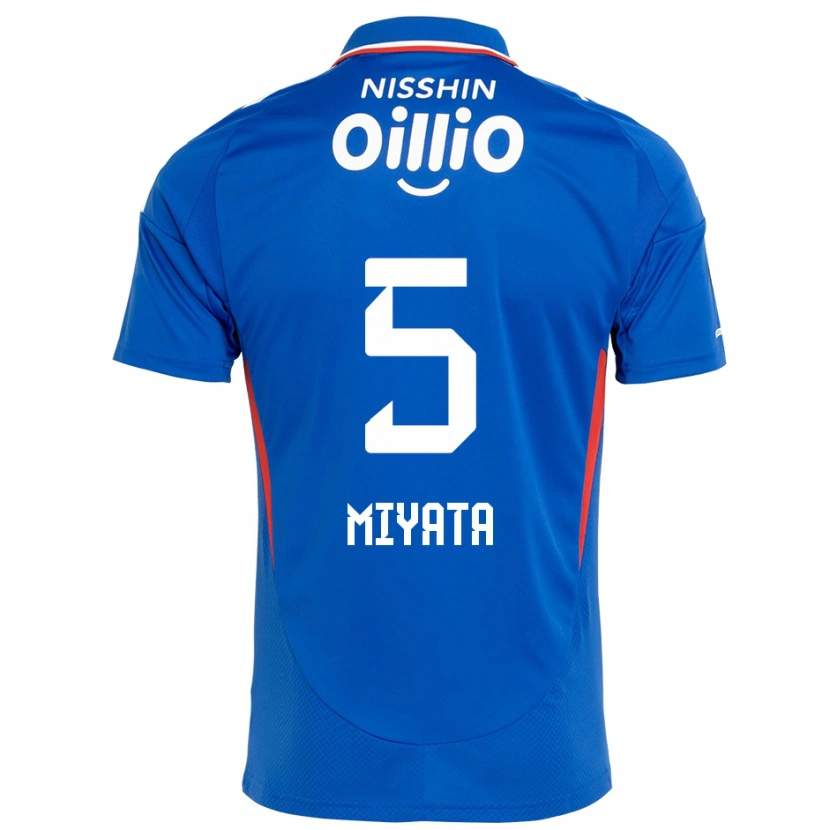 Danxen Dzieci Haru Miyata #5 Biały Królewski Niebieski Domowa Koszulka 2025/26 Koszulki Klubowe