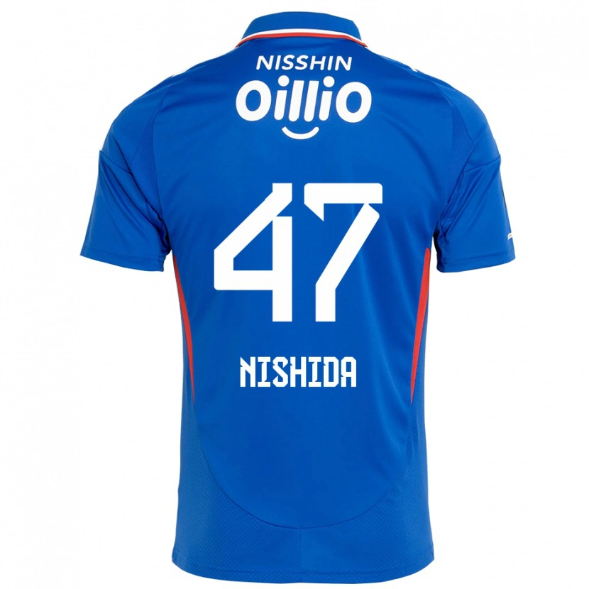 Danxen Dzieci Yusuke Nishida #47 Biały Królewski Niebieski Domowa Koszulka 2025/26 Koszulki Klubowe