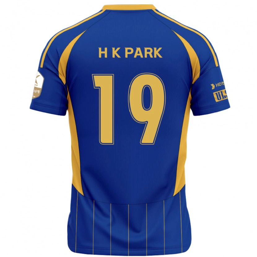 Danxen Dzieci Kang-Hyun Park #19 Królewski Niebieski Żółty Domowa Koszulka 2025/26 Koszulki Klubowe