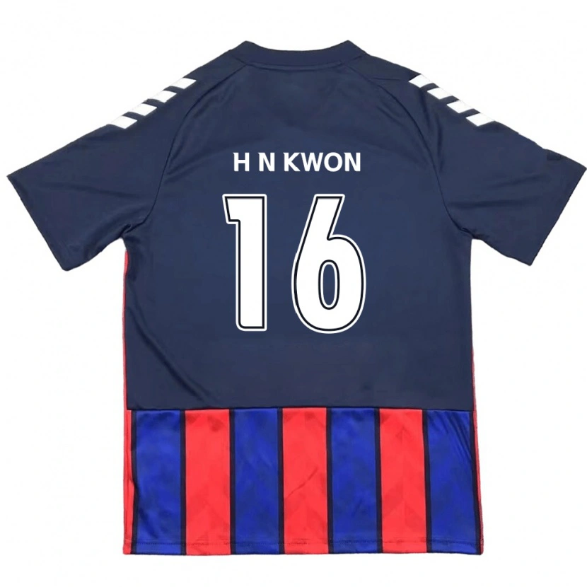 Danxen Dzieci Nam-Hoon Kwon #16 Królewski Niebieski Czerwony Domowa Koszulka 2025/26 Koszulki Klubowe