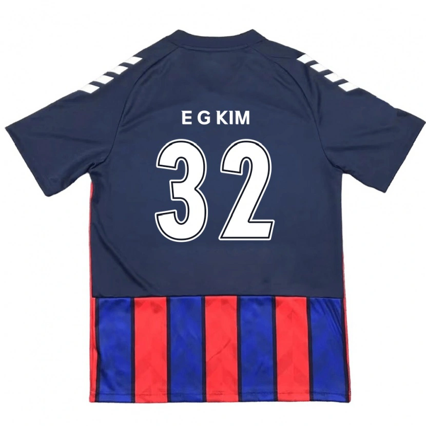 Danxen Dzieci Eun-Gyeom Kim #32 Królewski Niebieski Czerwony Domowa Koszulka 2025/26 Koszulki Klubowe