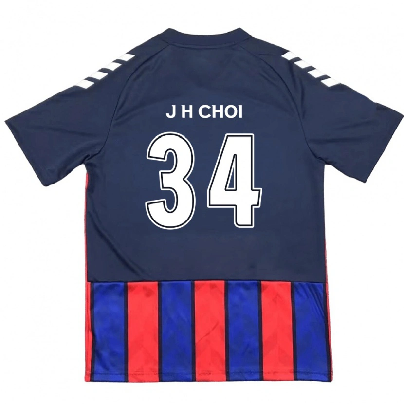 Danxen Dzieci Jin-Hyeok Choi #34 Królewski Niebieski Czerwony Domowa Koszulka 2025/26 Koszulki Klubowe
