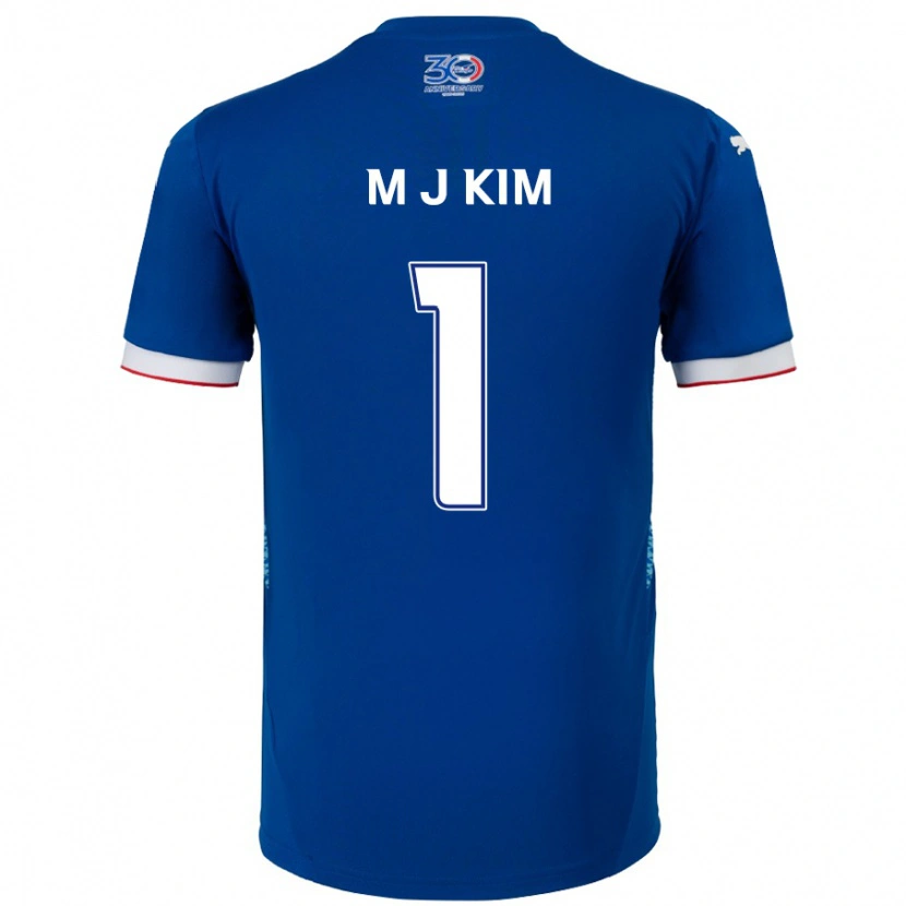 Danxen Dzieci Min-Jun Kim #1 Biały Królewski Niebieski Domowa Koszulka 2025/26 Koszulki Klubowe