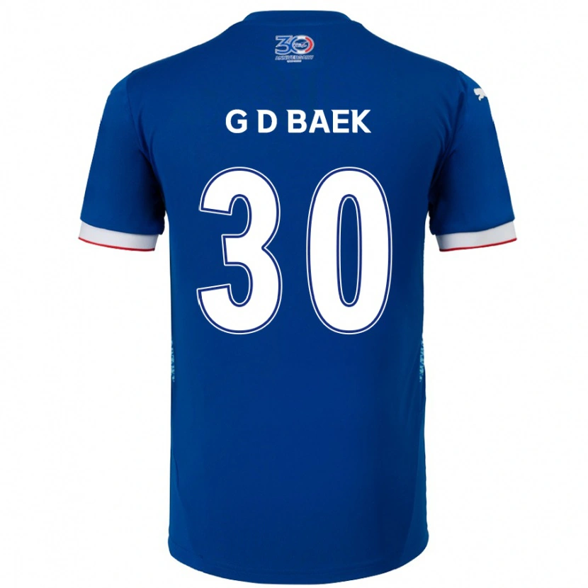 Danxen Dzieci Dong-Gyu Baek #30 Królewski Niebieski Biały Domowa Koszulka 2025/26 Koszulki Klubowe