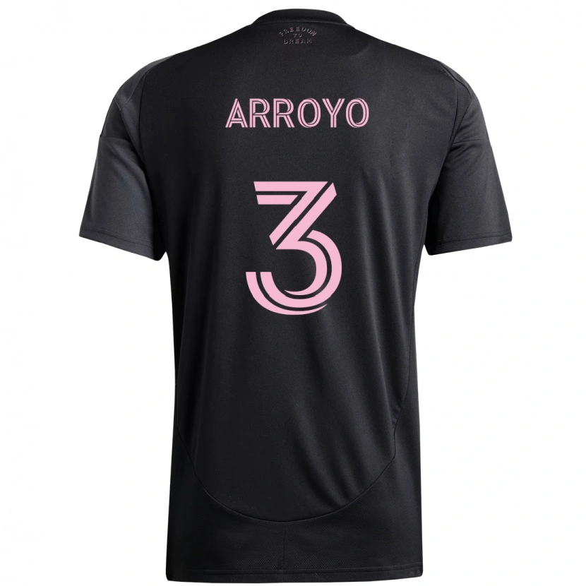 Danxen Dzieci Dixon Arroyo #3 Różowy Czarny Wyjazdowa Koszulka 2025/26 Koszulki Klubowe