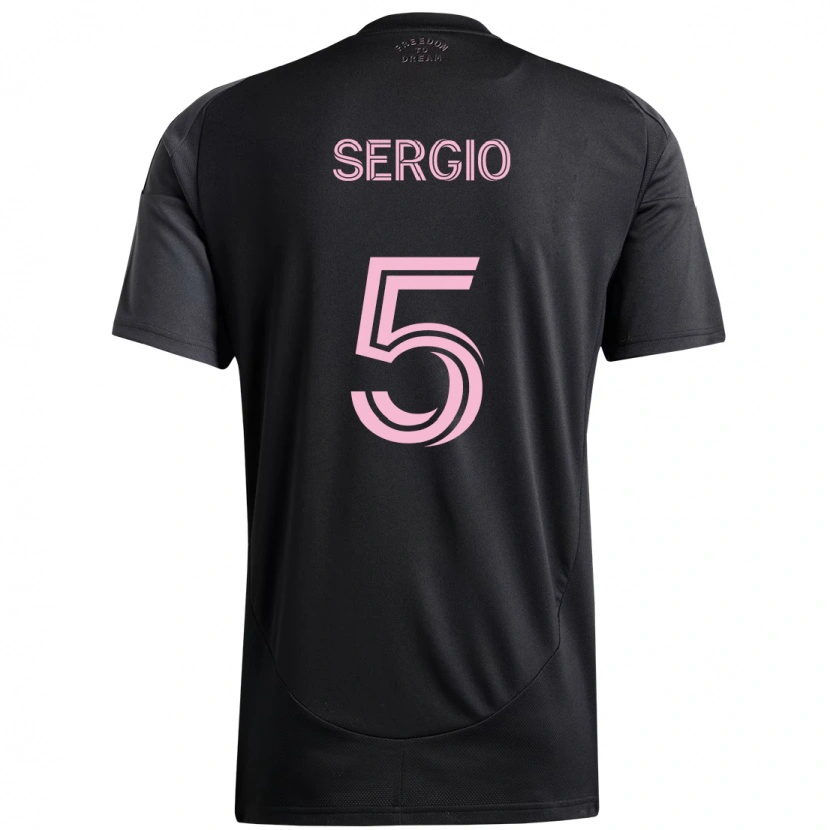 Danxen Dzieci Sergio Busquets #5 Różowy Czarny Wyjazdowa Koszulka 2025/26 Koszulki Klubowe