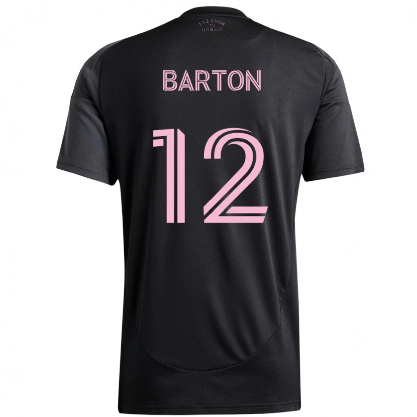 Danxen Dzieci Tye Barton #12 Różowy Czarny Wyjazdowa Koszulka 2025/26 Koszulki Klubowe