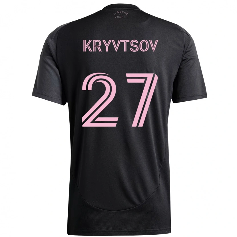 Danxen Dzieci Sergiy Kryvtsov #27 Różowy Czarny Wyjazdowa Koszulka 2025/26 Koszulki Klubowe