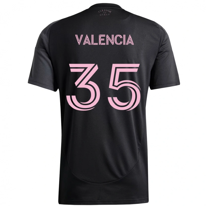 Danxen Dzieci Felipe Valencia #35 Różowy Czarny Wyjazdowa Koszulka 2025/26 Koszulki Klubowe