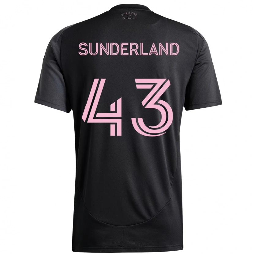 Danxen Dzieci Lawson Sunderland #43 Różowy Czarny Wyjazdowa Koszulka 2025/26 Koszulki Klubowe