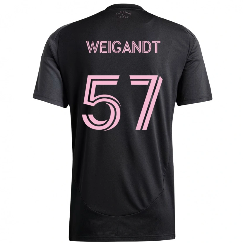 Danxen Dzieci Marcelo Weigandt #57 Różowy Czarny Wyjazdowa Koszulka 2025/26 Koszulki Klubowe