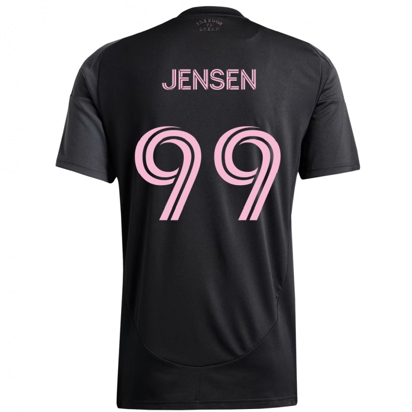 Danxen Dzieci Cole Jensen #99 Różowy Czarny Wyjazdowa Koszulka 2025/26 Koszulki Klubowe