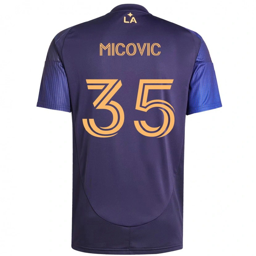 Danxen Dzieci Novak Micovic #35 Biały Żółty Wyjazdowa Koszulka 2025/26 Koszulki Klubowe