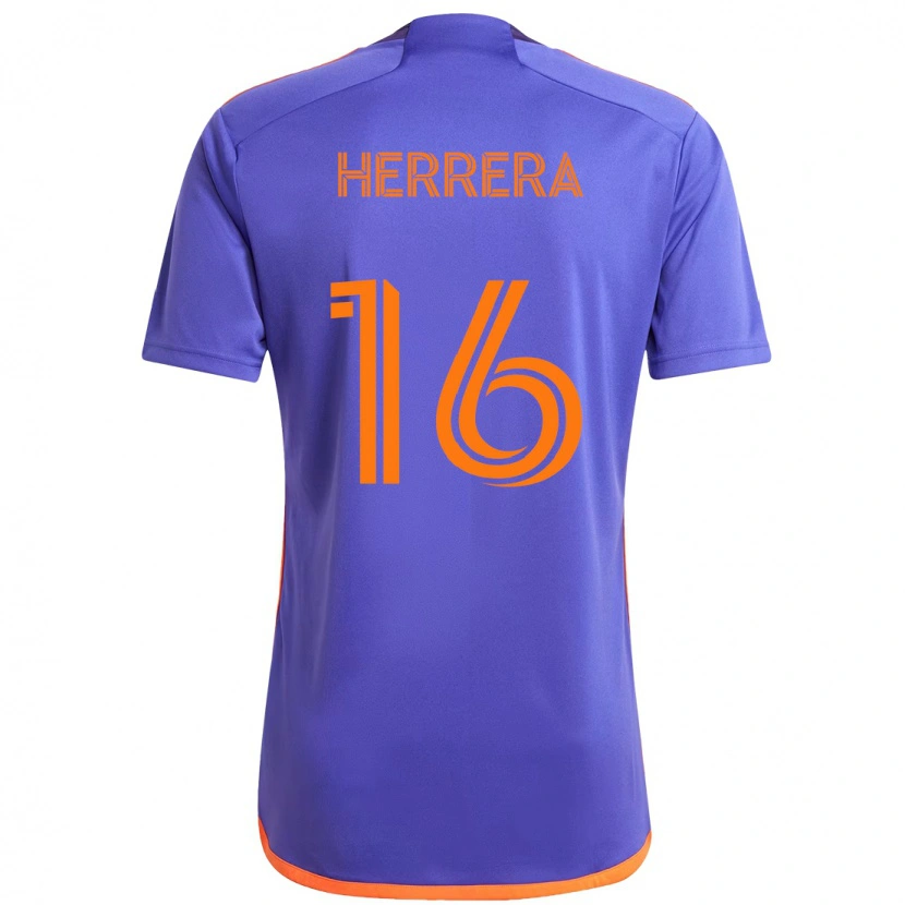 Danxen Dzieci Hector Herrera #16 Pomarańczowy Biały Wyjazdowa Koszulka 2025/26 Koszulki Klubowe