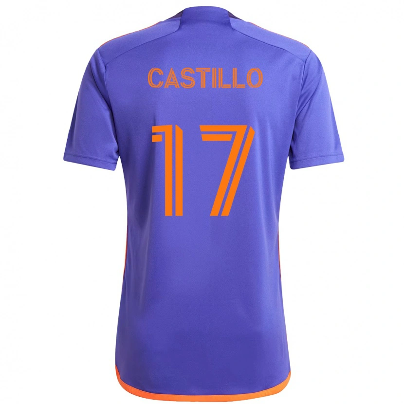 Danxen Dzieci Joyner Castillo #17 Fioletowy Pomarańczowy Wyjazdowa Koszulka 2025/26 Koszulki Klubowe