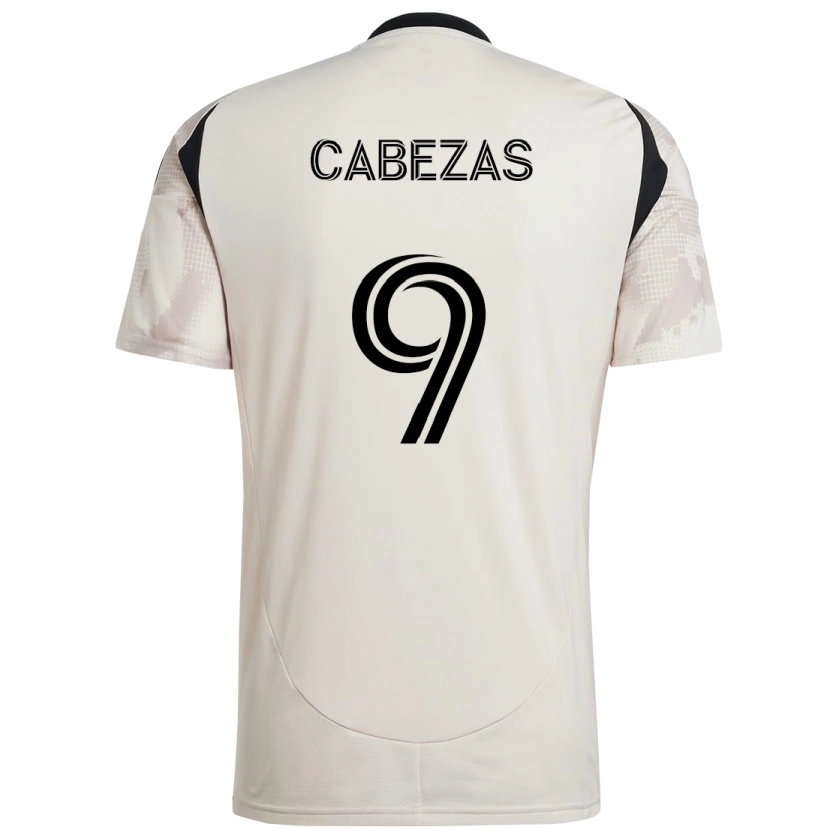 Danxen Dzieci Jorge Cabezas #9 Czerwony Czarny Wyjazdowa Koszulka 2025/26 Koszulki Klubowe