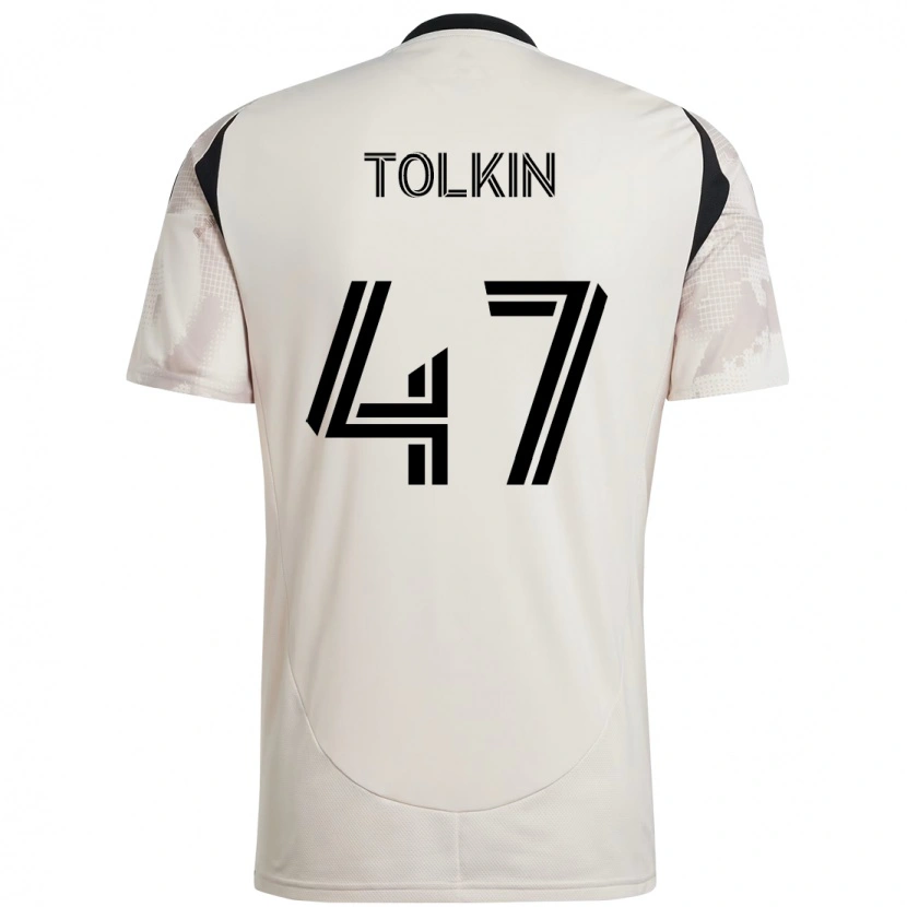 Danxen Dzieci John Tolkin #47 Czerwony Czarny Wyjazdowa Koszulka 2025/26 Koszulki Klubowe