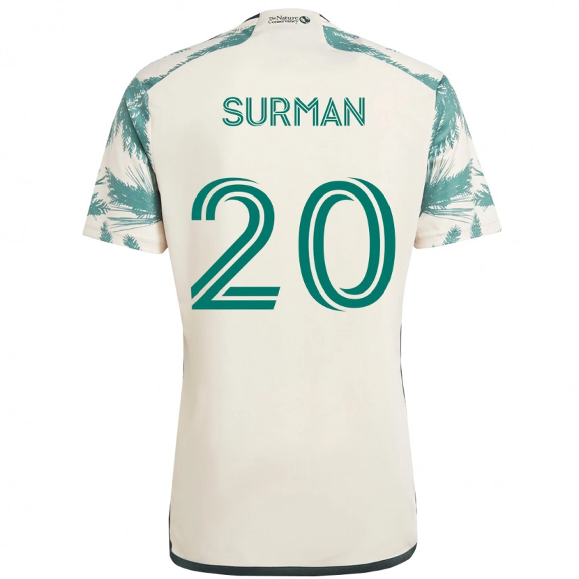 Danxen Dzieci Finn Surman #20 Czarny Brązowy Wyjazdowa Koszulka 2025/26 Koszulki Klubowe