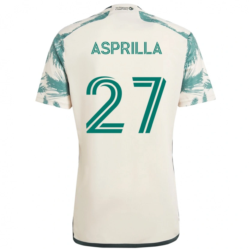 Danxen Dzieci Dairon Asprilla #27 Czarny Brązowy Wyjazdowa Koszulka 2025/26 Koszulki Klubowe