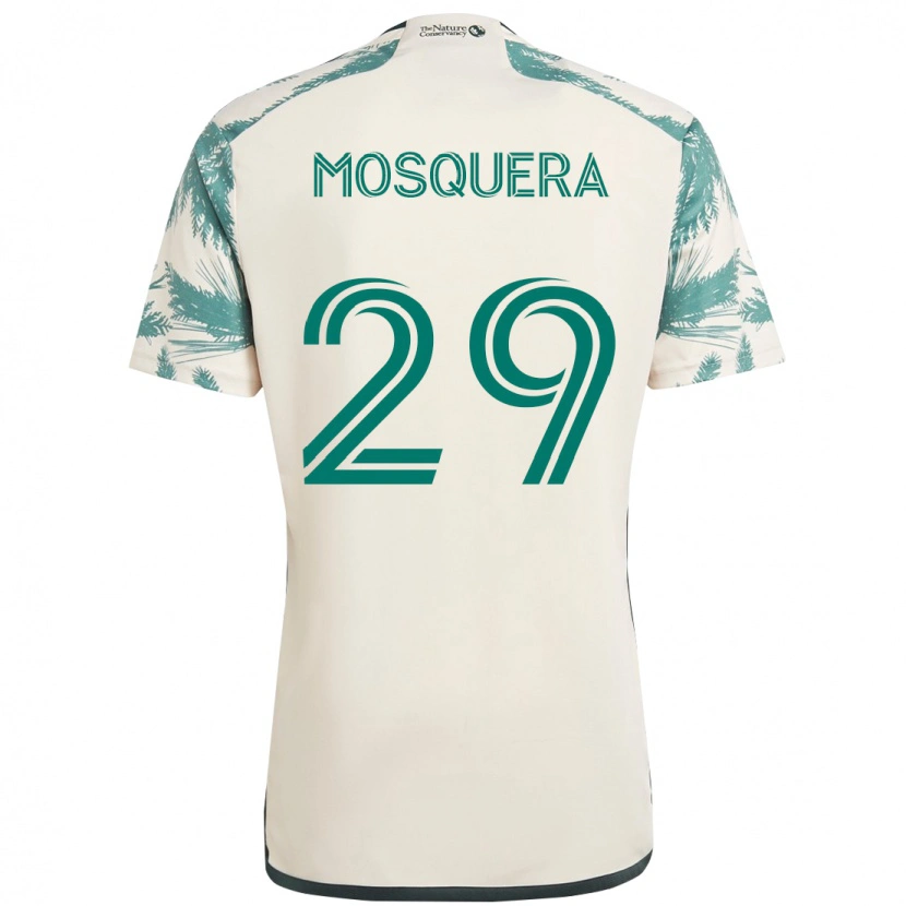 Danxen Dzieci Juan Mosquera #29 Czarny Brązowy Wyjazdowa Koszulka 2025/26 Koszulki Klubowe