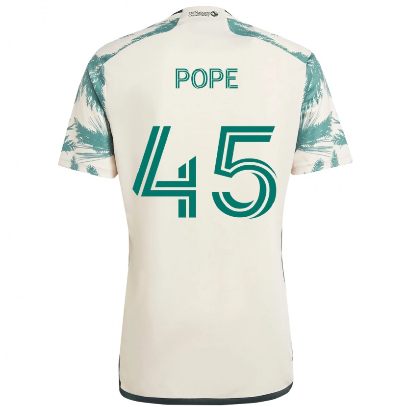 Danxen Dzieci Blake Pope #45 Czarny Brązowy Wyjazdowa Koszulka 2025/26 Koszulki Klubowe