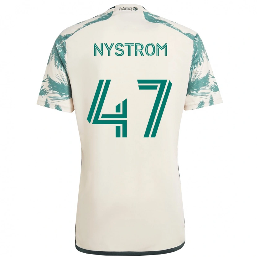 Danxen Dzieci Maximo Nystrom #47 Czarny Brązowy Wyjazdowa Koszulka 2025/26 Koszulki Klubowe