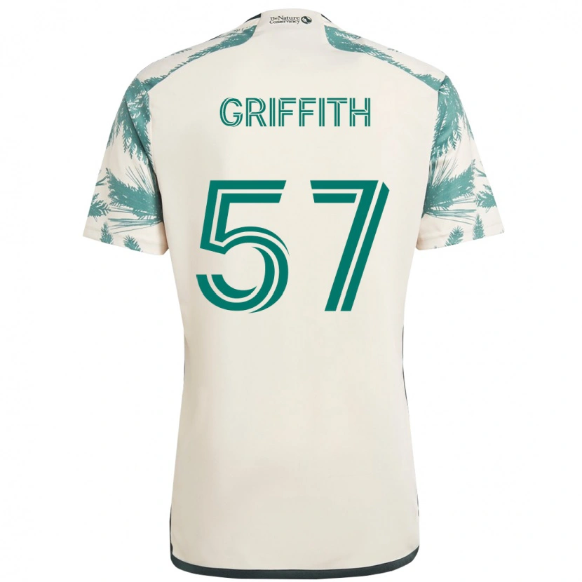 Danxen Dzieci Víctor Griffith #57 Czarny Brązowy Wyjazdowa Koszulka 2025/26 Koszulki Klubowe