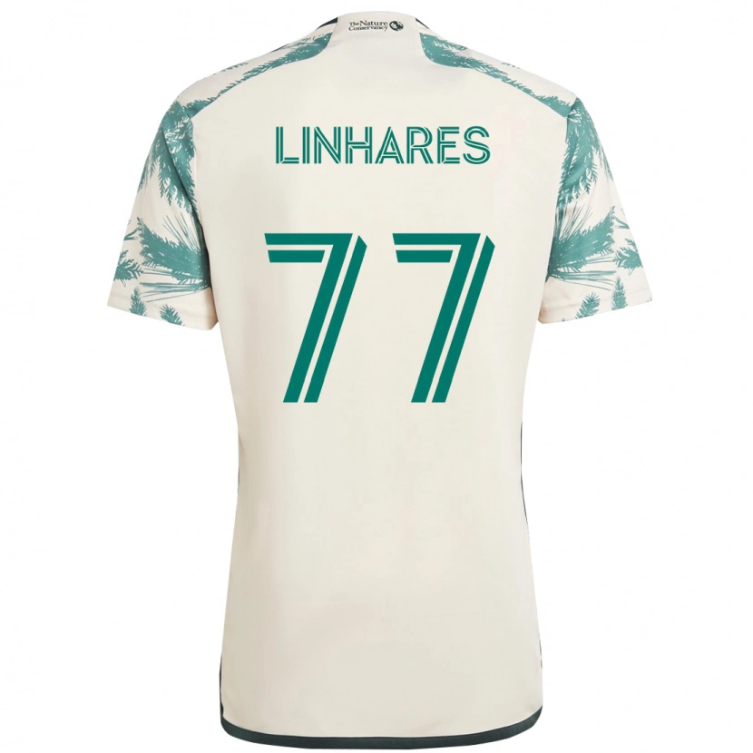Danxen Dzieci Kyle Linhares #77 Czarny Brązowy Wyjazdowa Koszulka 2025/26 Koszulki Klubowe