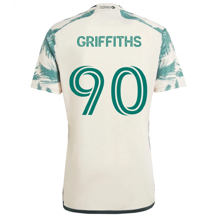 Danxen Dzieci Reo Griffiths #90 Czarny Brązowy Wyjazdowa Koszulka 2025/26 Koszulki Klubowe