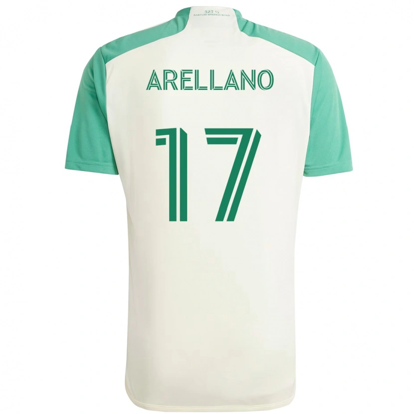 Danxen Dzieci Bryan Arellano #17 Zielony Czarny Wyjazdowa Koszulka 2025/26 Koszulki Klubowe