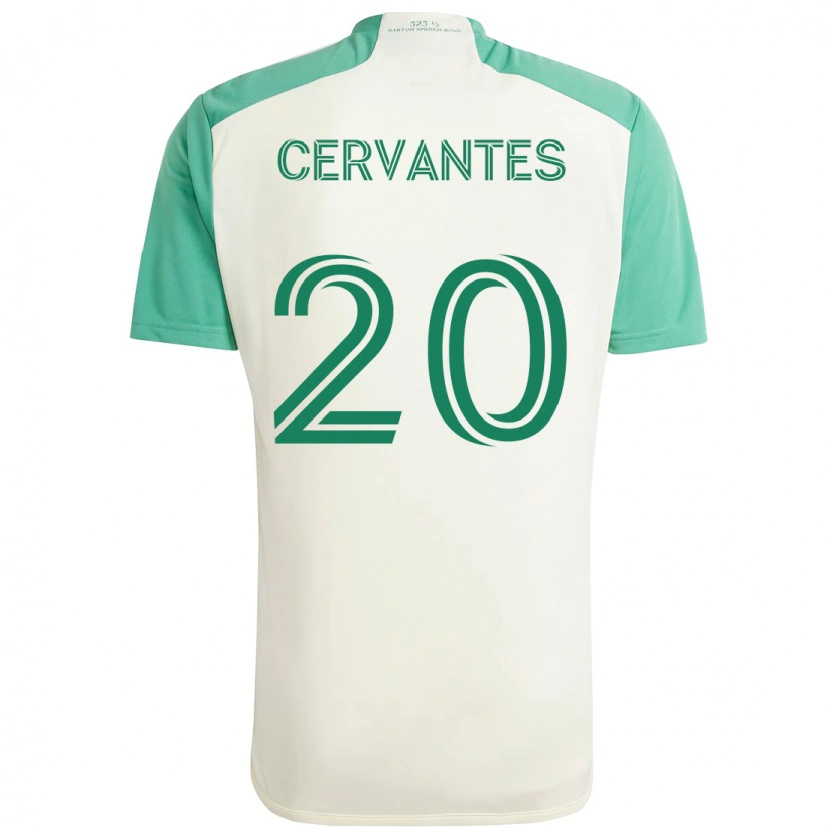 Danxen Dzieci Aaron Cervantes #20 Zielony Czarny Wyjazdowa Koszulka 2025/26 Koszulki Klubowe
