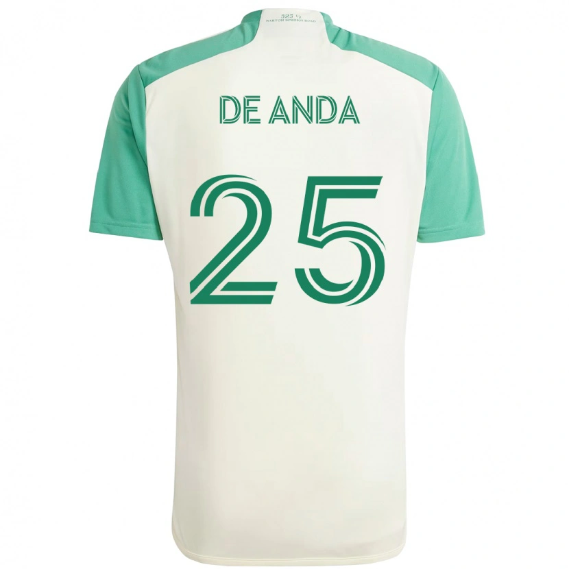 Danxen Dzieci Anthony De Anda #25 Zielony Czarny Wyjazdowa Koszulka 2025/26 Koszulki Klubowe