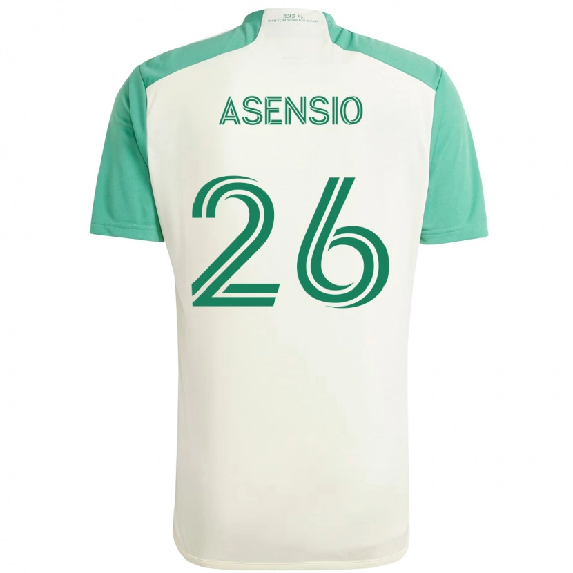 Danxen Dzieci Charlie Asensio #26 Zielony Czarny Wyjazdowa Koszulka 2025/26 Koszulki Klubowe