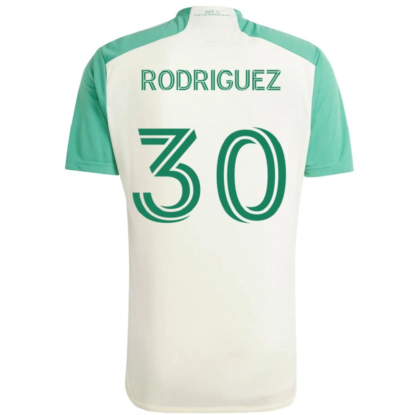 Danxen Dzieci Memo Rodríguez #30 Zielony Czarny Wyjazdowa Koszulka 2025/26 Koszulki Klubowe