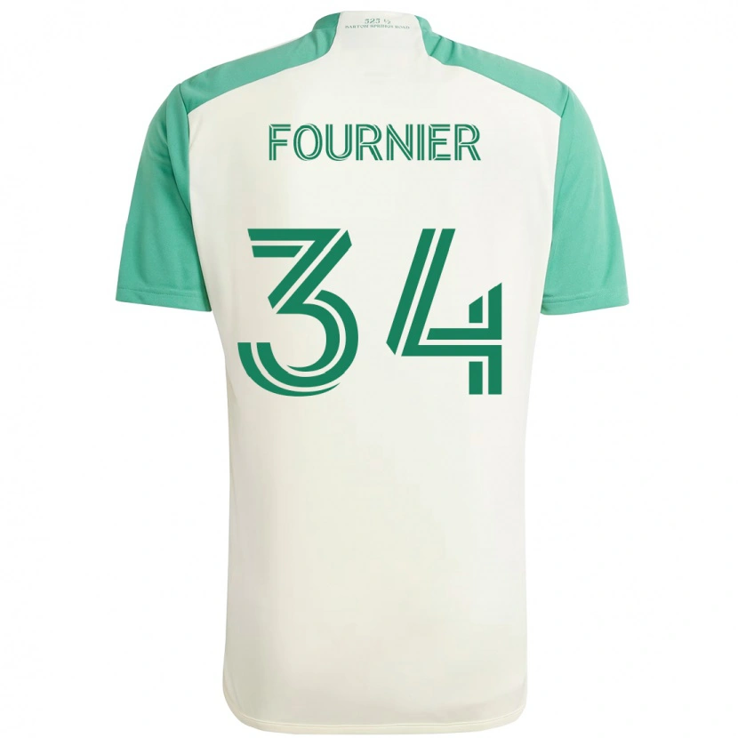 Danxen Dzieci Drake Fournier #34 Zielony Czarny Wyjazdowa Koszulka 2025/26 Koszulki Klubowe