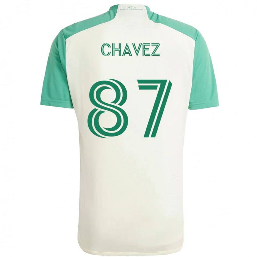 Danxen Dzieci Alfonso Ocampo-Chávez #87 Zielony Czarny Wyjazdowa Koszulka 2025/26 Koszulki Klubowe