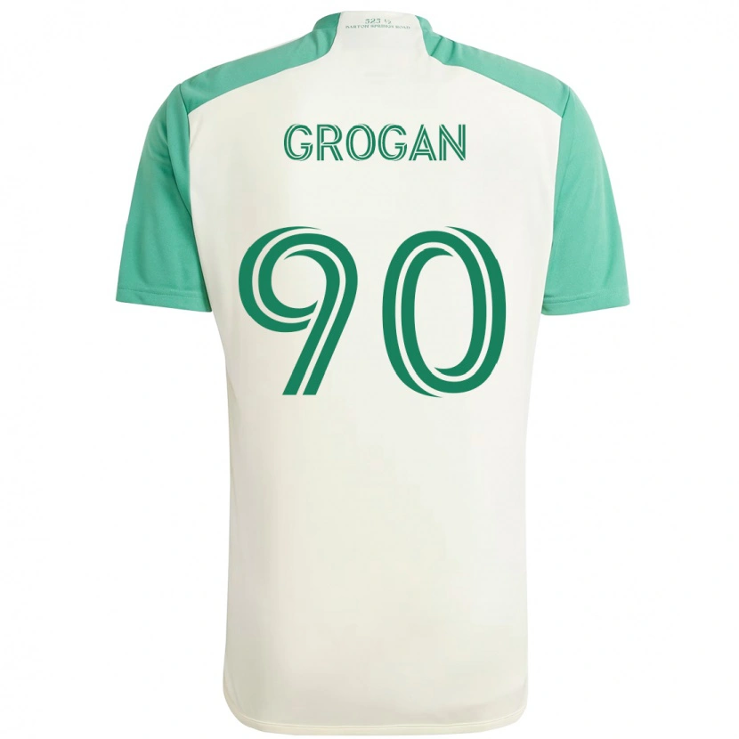 Danxen Dzieci Peter Grogan #90 Zielony Czarny Wyjazdowa Koszulka 2025/26 Koszulki Klubowe