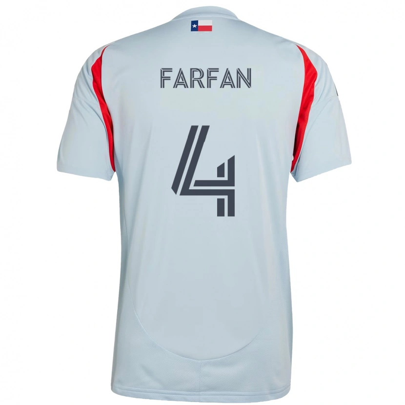 Danxen Dzieci Marco Farfán #4 Czerwony Granatowy Wyjazdowa Koszulka 2025/26 Koszulki Klubowe