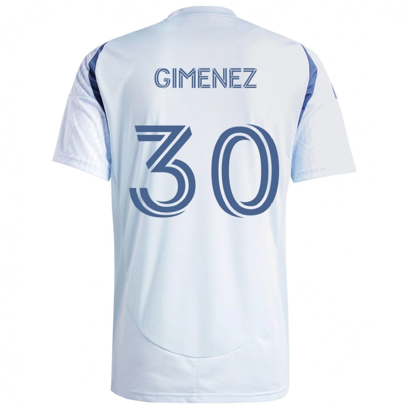 Danxen Dzieci Gastón Giménez #30 Jasne Błękitne Niebieski Wyjazdowa Koszulka 2025/26 Koszulki Klubowe
