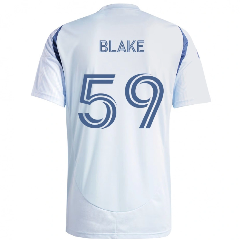 Danxen Dzieci Romain Blake #59 Jasne Błękitne Niebieski Wyjazdowa Koszulka 2025/26 Koszulki Klubowe