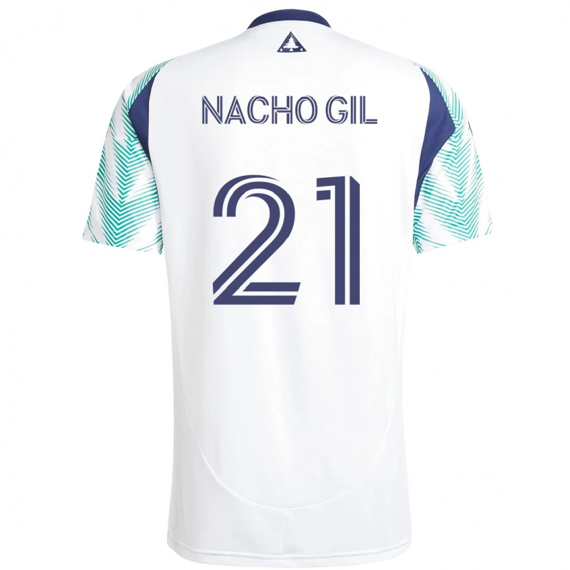 Danxen Dzieci Nacho Gil #21 Niebieski Czerwony Wyjazdowa Koszulka 2025/26 Koszulki Klubowe