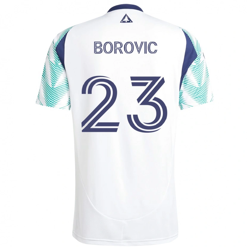 Danxen Dzieci Luka Borovic #23 Niebieski Czerwony Wyjazdowa Koszulka 2025/26 Koszulki Klubowe